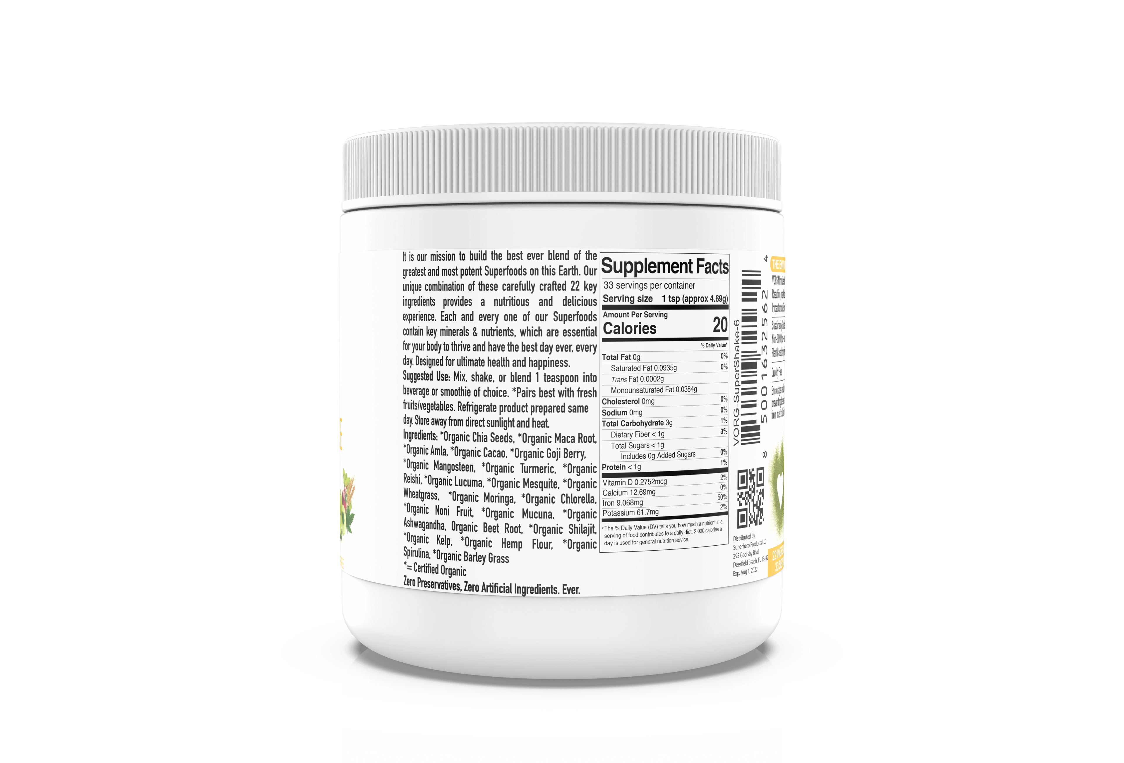 Plant-based SuperShake for muscle recovery and health maintenance