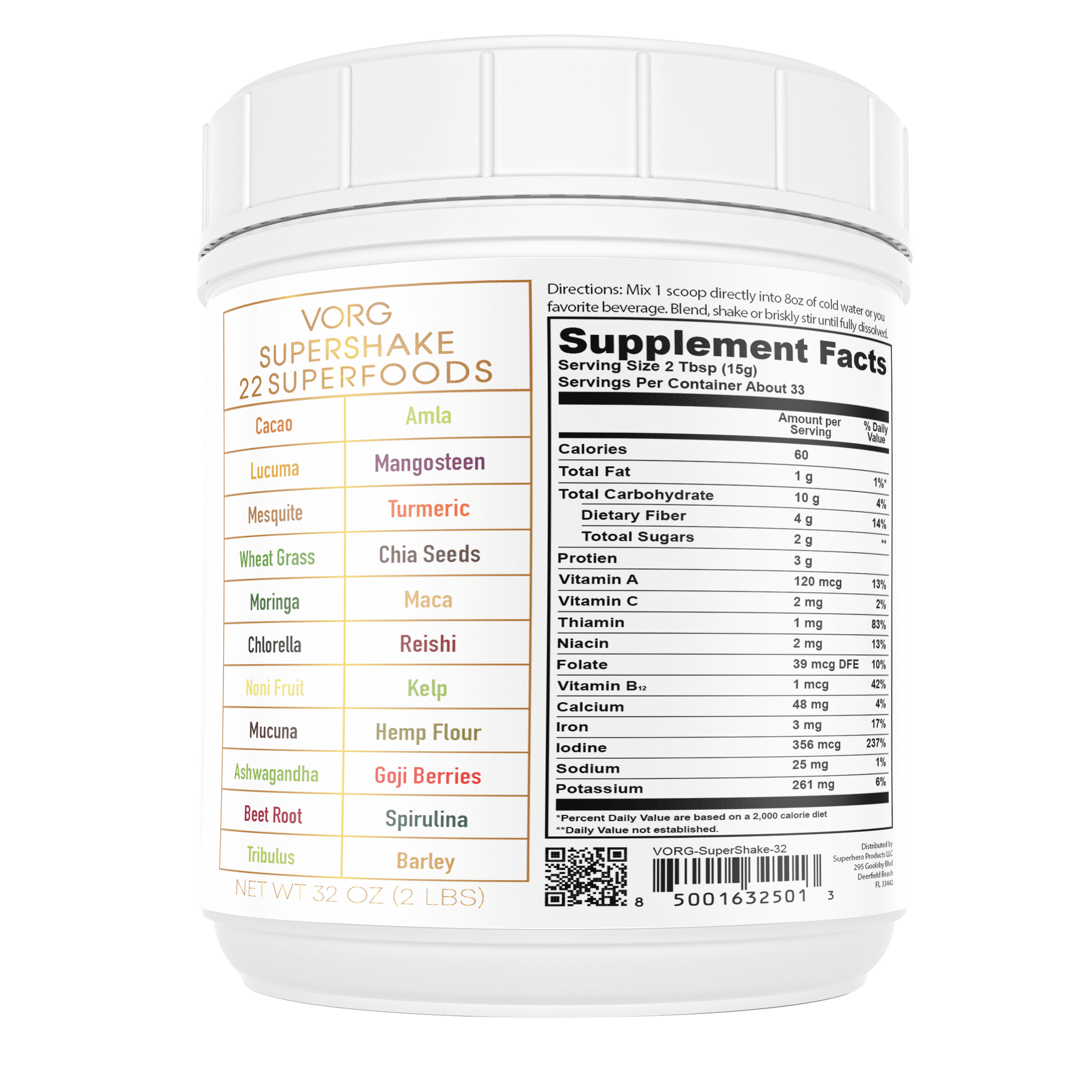 VORG SuperShake: Blend into Smoothies for Comprehensive Nutrition